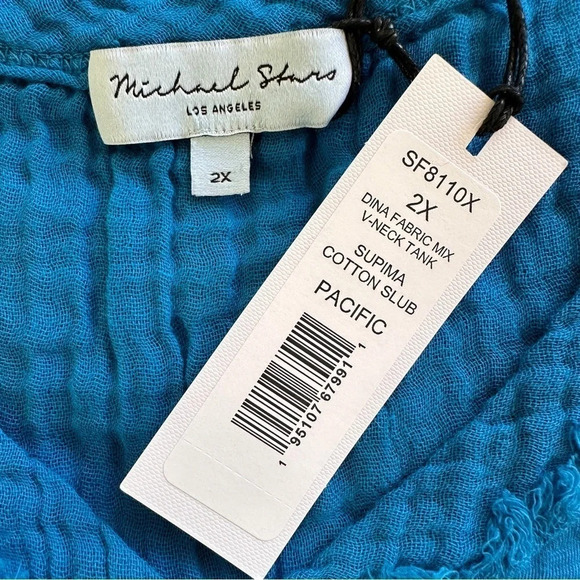 NWT Michael Stars V-Neck Tank in Supima Cotton - Size 2X - Picture 7 of 7